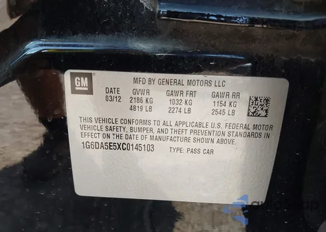 2012 Cadillac Cts Standard z USA, uszkodzony, nr VIN 1G6DA5E5XC0145103